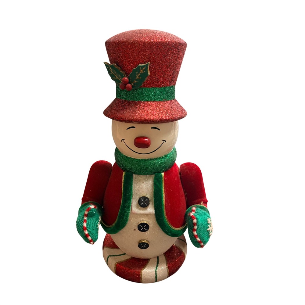 Christopher Radko Snowy Sweets Swirl Snowman Nutcracker Limited Edition 2004